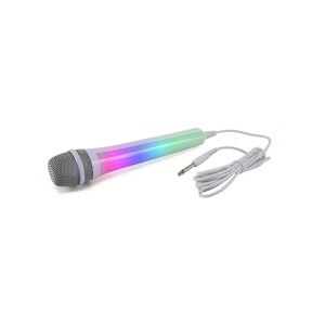 Microphone filaire dynamique - blanc - Effet lumineux Disco - MR ENTERTAINER G158GB