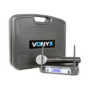 Vonyx WM511 1-Channel VHF Système Sans Fil avec Microphone à main et affichage