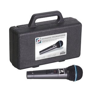 Microphone à main Soundlab Dynamic avec cordon et étui de transport - 600 Ohm