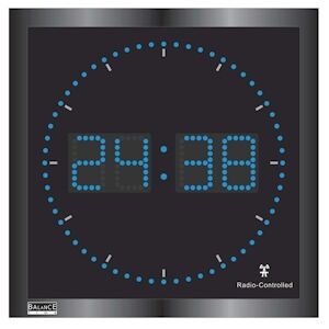 Horloge Murale Numérique Radiocontrolée Noir Usage Non Intensif Balance