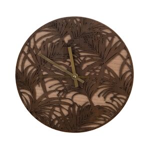 AMADEUS Horloge Palmier - Marron Rond Bois Amadeus 4.5x cm