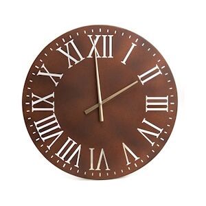 AMADEUS Horloge - Marron Rond Métal Amadeus 60x4 cm