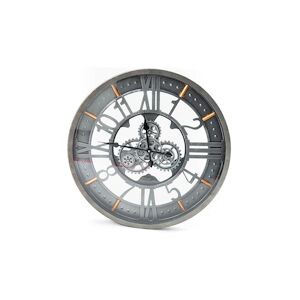 AMADEUS Horloge Luca 65 cm en - Gris Rond Métal Amadeus 65x7.5 cm