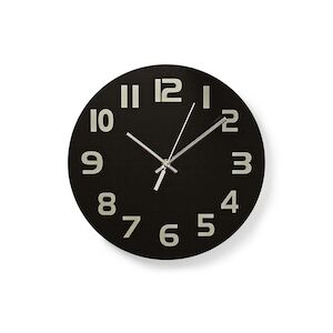 Nedis horloge Murale Circulaire Noir Diamètre 30cm Chiffres Faciles à Lire