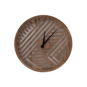 AMADEUS Horloge Voyage 40 cm - Marron Rond Bois Amadeus 40x3.5 cm