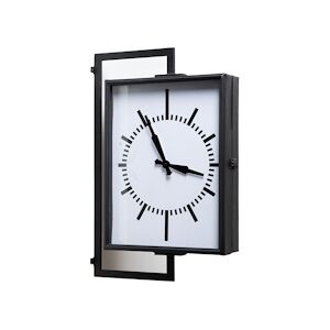 AMADEUS Horloge gare 60 cm - Noir Rectangle Métal Amadeus 40x12 cm