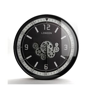 AMADEUS Horloge Jon 60 cm - Noir Métal Amadeus 59.5x8 cm