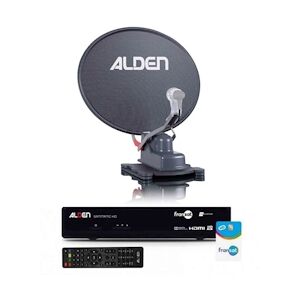 Alden Onelight Parabole Automatique 60cm + Récepteur Satellite Satmatic Hd Fransat Usage Non Intensif Alden