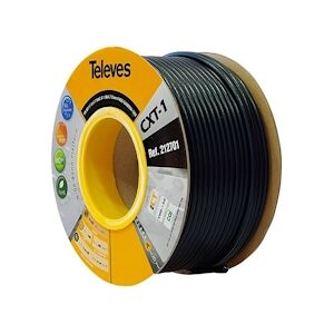 Cable Coaxial Noir 17 Vatc Classe A 1ghz Bobine 100m Usage Non Intensif Televes