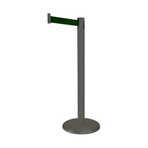 Poteau de balisage a sangle Guide 45 - anthracite - vert  - 2 300 mm -