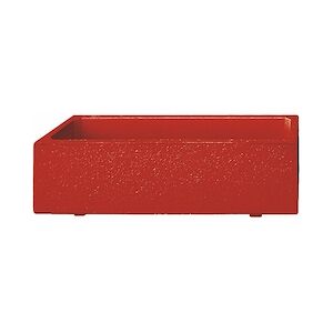 ARTICIMENTOS Jardinière en béton peint rouge - 90x25x28cm