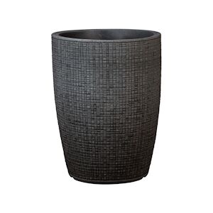 Scheurich Barceo High 54, vase/pot à fleurs/jardinière, cylindrique, coloris: Stony Black, fabriqué avec du plastique recyclé, pour l’extérieur