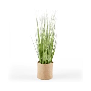 Oviala Business Plante artificielle herbe folle en pvc vert