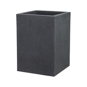 Scheurich C-Cube High 54, vase/pot à fleurs/jardinière, carré, coloris: Stony Black, fabriqué avec du plastique recyclé, pour l’extérieur