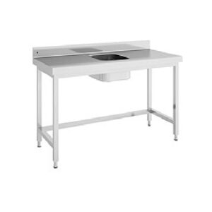 ERATOS Table Du Chef Profondeur 600 - Bac Central - Sans Etagere Avec Renfort - 2400X600X850 - Livree Demontee MCCD60-240C