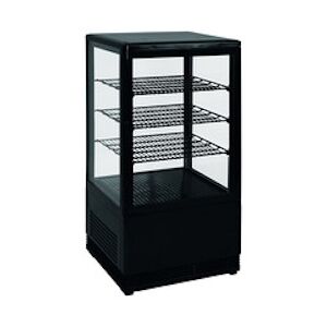 L2G - N-CS70 - vitrine refrigeree noire 68 litres 0°c/+12°c 3 grilles, avec eclairage, gaz r600a