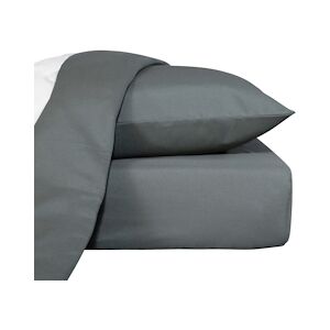 EASYTEX Kit de couchage drap plat lavable Eco Gris - 160 x 200 - Easytex