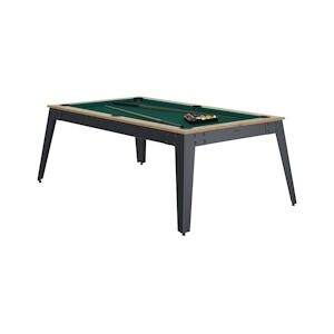 RENE PIERRE Billard Steel Chene Sable Pieds Gris Drap Vert 203x116x78cm