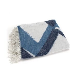 AMADEUS Plaid bord de mer 130X170 cm - Bleu Polyester Amadeus 170x2 cm