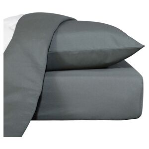 Kit de couchage drap plat lavable Eco Gris - 160 x 200 - Easytex - Publicité