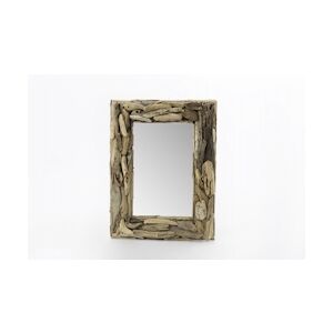 AMADEUS Miroir rectangle petit modèle en - Beige Bois Amadeus 60x10 cm