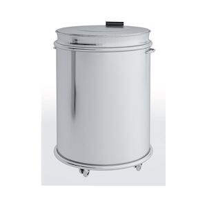 ERATOS Poubelle Inox Avec Fond Embouti 100L Sans Pedale - Dimensions Diam 475X720 CC-100