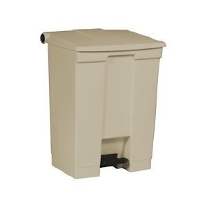 Rubbermaid Poubelle à pédale Step-On FG614500BEIG plastique 68l beige