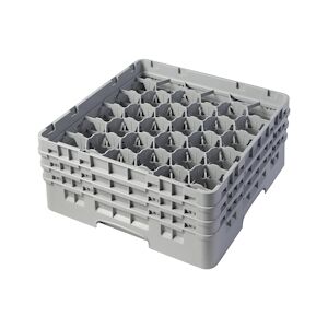 CAMBRO - 30S638-151 - Casiers de lavage 30 comp. - 7,84 cm Ø máx. - Haut max 17,6 cm - 50 x 50 x 22,5 cm - Gris Clair