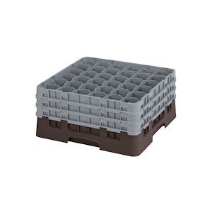 CAMBRO - 36S738-167 - Casiers de lavage 36 comp. - 7,2 cm Ø máx. - Haut max 20 cm - 50 x 50 x 22,5 cm - Brun