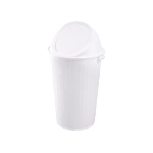 GILAC Poubelle ronde + couvercle basculant - Blanc G611621