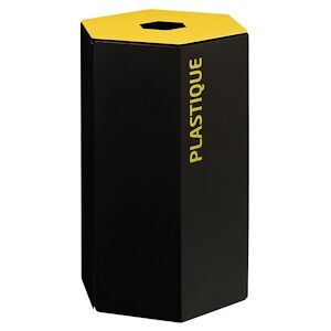 Borne De Tri Interieure 50L Hexatri Emballages Manga/Jaune Sans Serrure