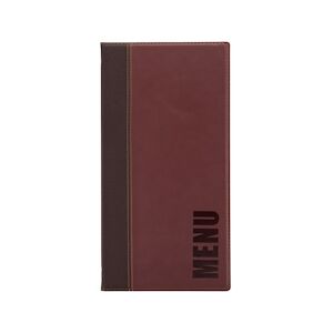 Viejo Valle Securit® Protège-menu A45 - Simili cuir - Rouge bordeaux - Gamme Tendance - 1 double insert inclus