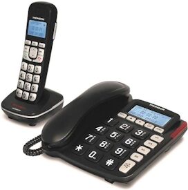 Thomson Téléphone résidentiel sans répondeur GMTH540DRBLK