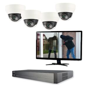 MCL Kit de vidéosurveillance écran 19" avec 4 caméras dôme