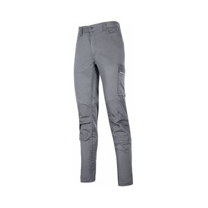 U-Power - Pantalon de travail gris clair Stretch et Slim MEEK Gris Foncé Taille SS