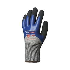 Coverguard - Gants anti coupures noir bleu HPPE enduit nitrile EUROCUT N505 (Pack de 5) Noir / Bleu Taille 6