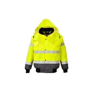 Portwest - Blouson de travail chaud certifié -40°C bicolore HV Jaune / Gris Taille XLXL