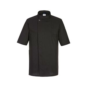 Portwest - Veste de Chef manches courtes en tissu léger et transpirant SURREY Noir Taille SS