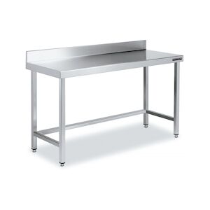 Distform Table de Travail Adossée Inox avec Renforts Gamme 600 Hauteur 600 Acier inoxydable1100x600 600x600x600mm