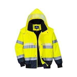 Portwest - Blouson de travail 3 en 1 GLOWTEX HV Jaune Taille MM