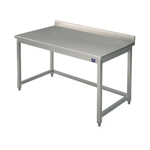 Table Inox de Travail avec Dosseret Gamme 600 Virtus