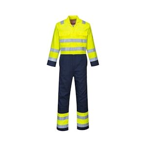 Portwest - Combinaison HV antistatique Bizflame Pro Jaune / Bleu Marine Taille MM