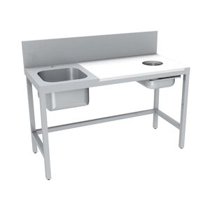 L2G Table adossée inox 85 x 140 x 60 cm L2G - M-STPP146-25