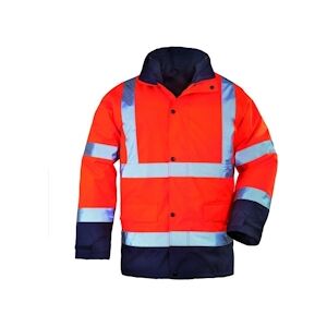 Coverguard - Parka chaude 4 en 1 HV orange bleu marine ROADWAY classe 3 Orange / Bleu Marine Taille XLXL