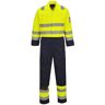 Combinaison de travail Haute visibilité multirisques  Modaflame jaune marine T.4XL Portwest