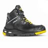 U-Power - Chaussures de sécurité hautes ultra résistantes RONAN - Environnements exigeants - S3 SRC ESD CI Noir / Jaune Taille 38