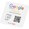 Plaque Google Avis Review – QR Code - Puce NFC RFID sans contact – PVC 14x14cm – NPGG14