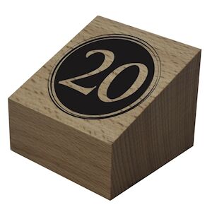 BEQUET Cube de table en bois 'PREHO' naturel, marquage 11