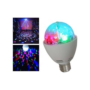 Ampoule culot E27 jeu de lumière LEDs RVB 3x1W effet ASTRO rotatif