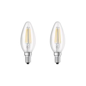 Osram Ampoule flamme filament LED 4 W E14 blanc froid x 2 - Publicité